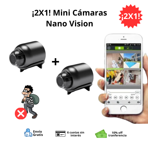 ¡¡2X1 Mini Cámaras de Seguridad Nano Vision!!